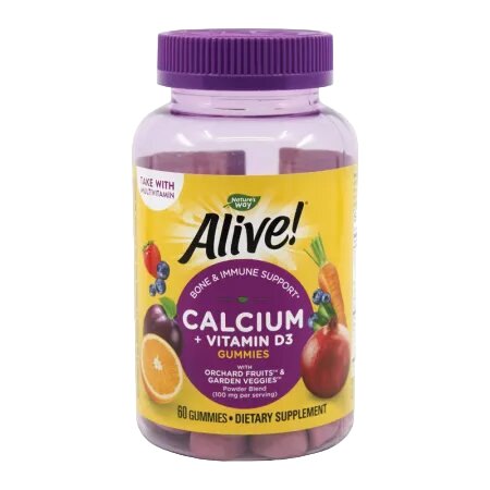 Secom Alive! Calcium+Vit D3 Gummies x 60jeleuri Nature s Way