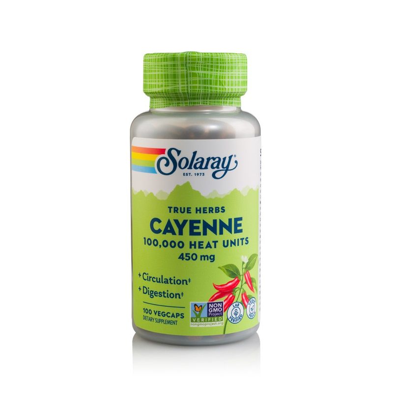 Secom Cayenne Ardei Iute 450mg x 100cps Solaray