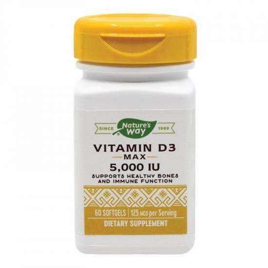 Secom Vitamin D3 5000UI x 60cps Nature s Way
