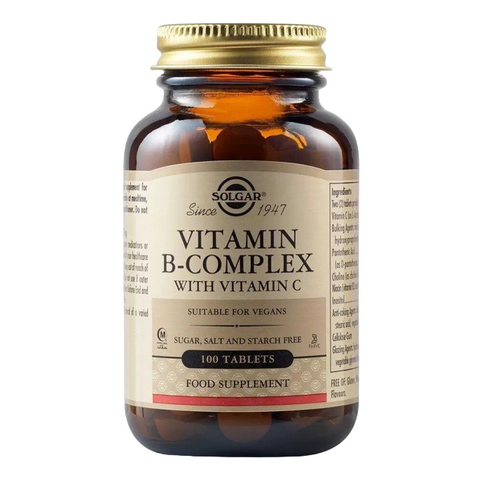 Solgar B Complex cu Vitamina C x 100cpr