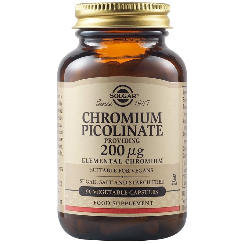 Solgar Picolinat de Crom 200mcg x 90cps