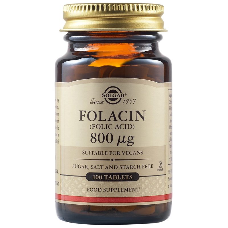 Solgar Acid Folic Folacin 800mcg x 100cpr