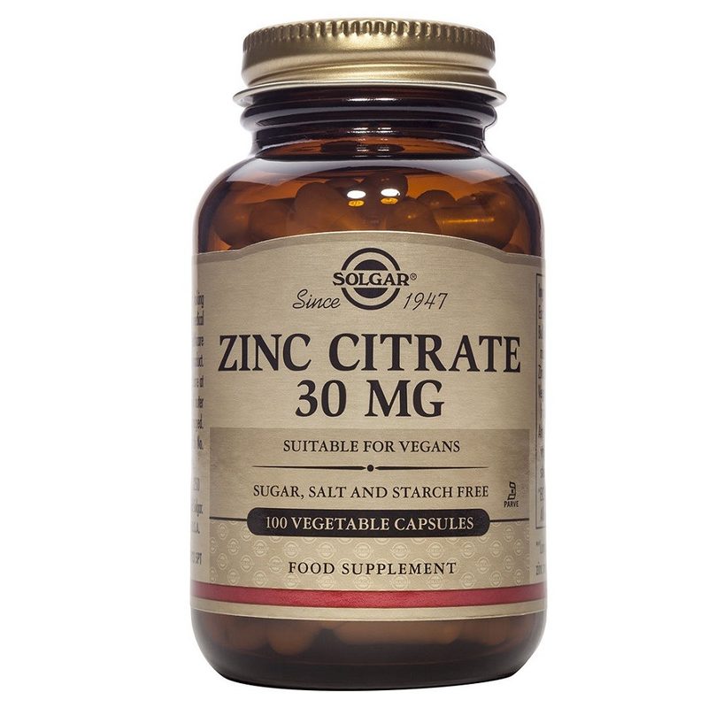 Solgar Citrat de Zinc 30mg x 100cps