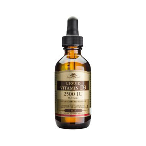 Solgar Vitamina D3 Lichida 2500UI 62,5mcg cu Aroma de Portocala 59ml