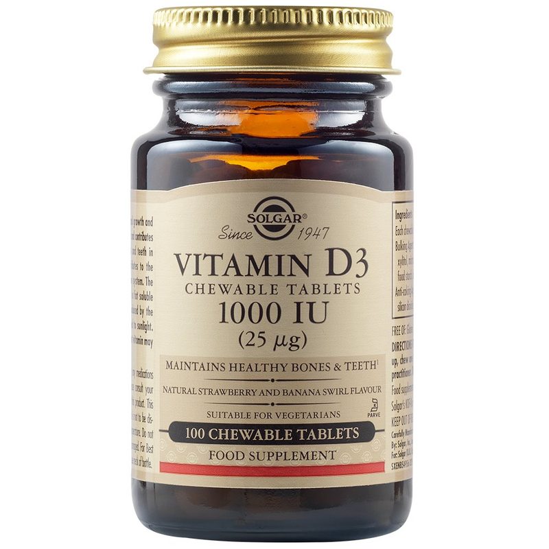 Solgar Vitamina D3 1000UI x 100cpr mastic