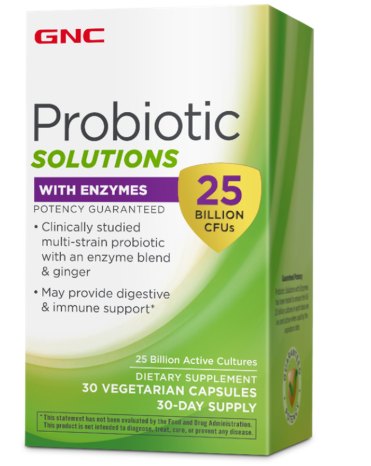 GNC Probiotic Solutions cu Enzime 25mil x 30cps