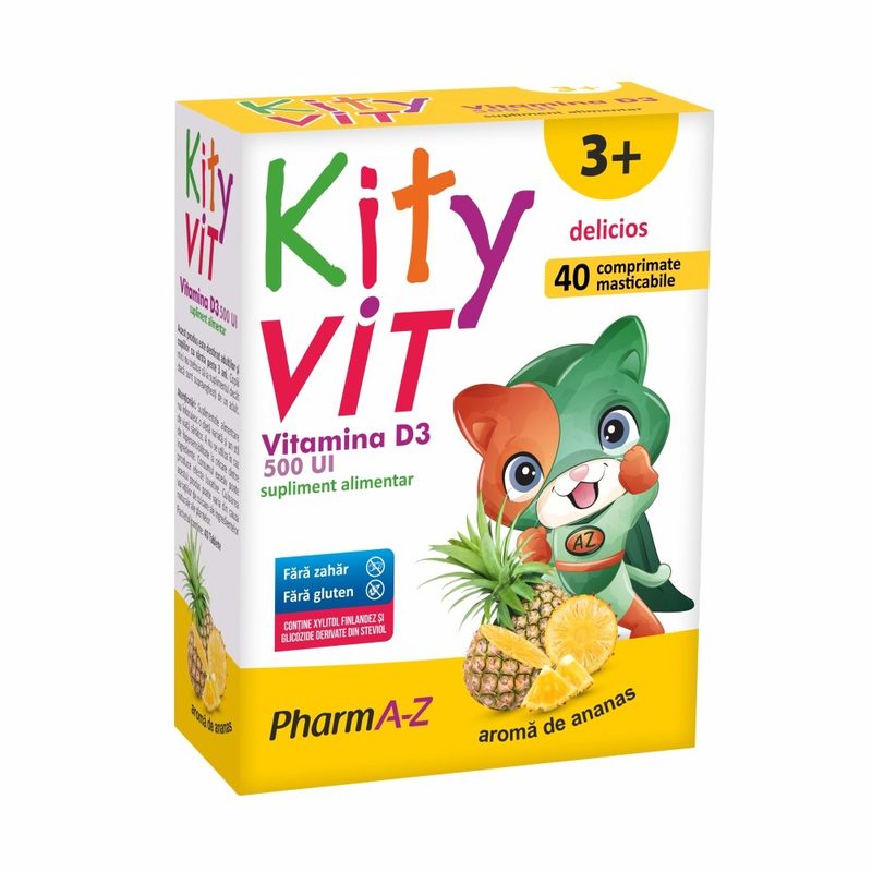Kity Vit Vitamin D 500UI +3a x 40cpr mast Pharm A-Z