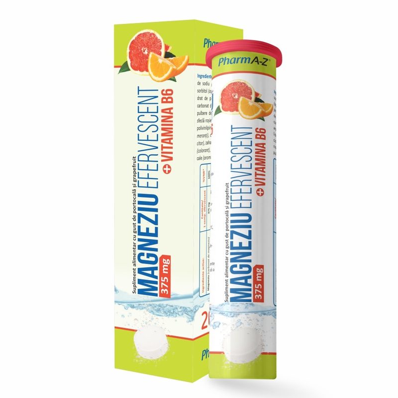 Magneziu 375mg+Vit B6 x 20cpr eff Pharm A-Z