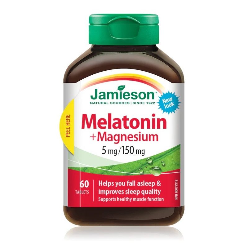 Jamieson Melatonina 5mg+Magneziu Bisglicinat 150mg x 60cpr