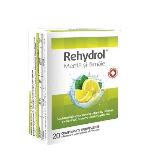 Rehydrol Menta si Lamaie 2fl x 10cpr.eff MBA Pharma