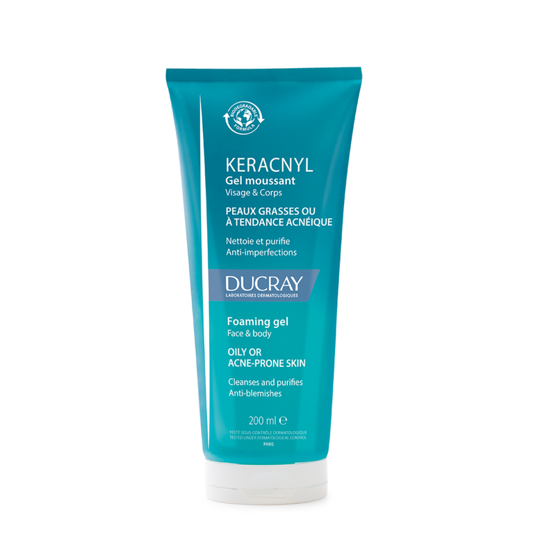 Ducray Keracnyl Gel De Curatare Anti-Acnee 200ml  [PF]