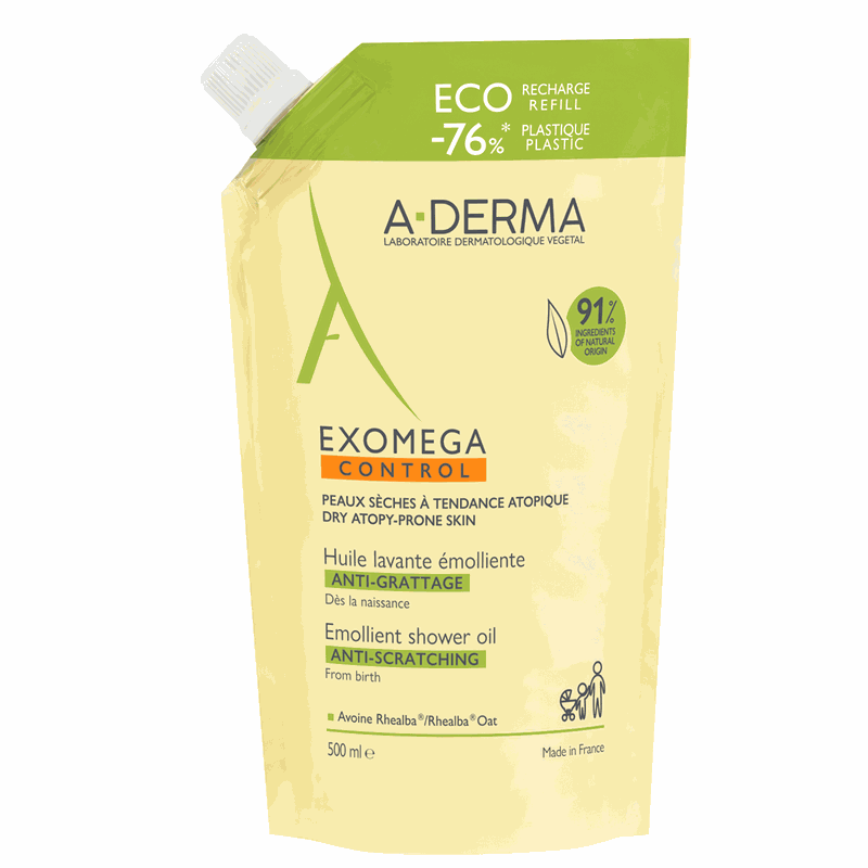 A-Derma Exomega Control Ulei de Dus Rezerva 500ml