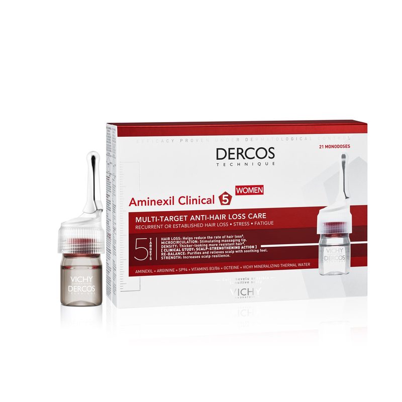 Vichy Dercos Aminexil Clinical 5 pt Femei Tratament Impotriva Caderii Parului 6ml x 21fi