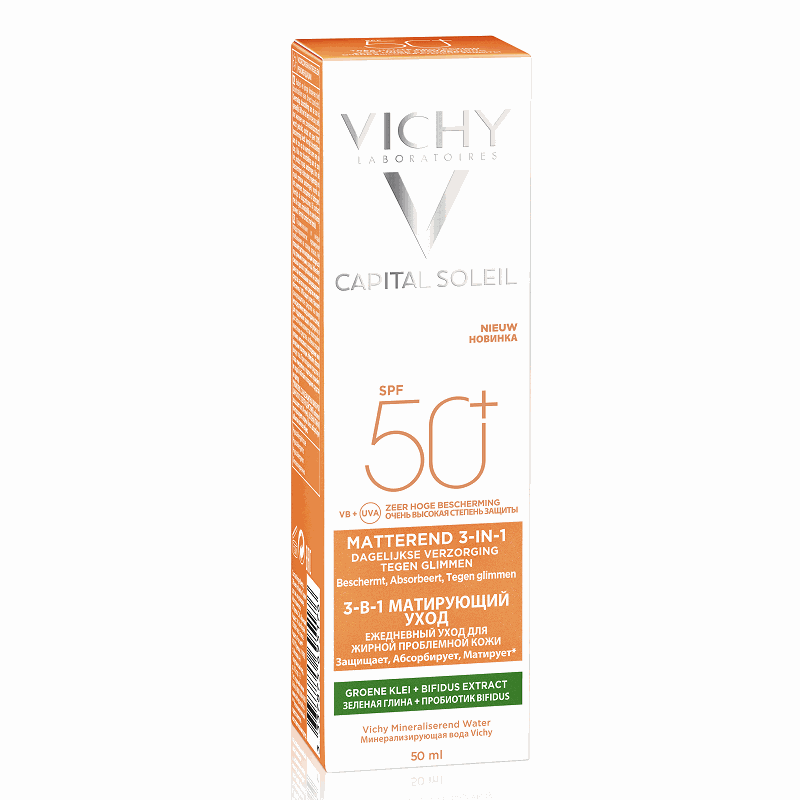 Vichy Capital Soleil Crema Matifianta Anti Stralucire 3in1 SPF50+ 50ml