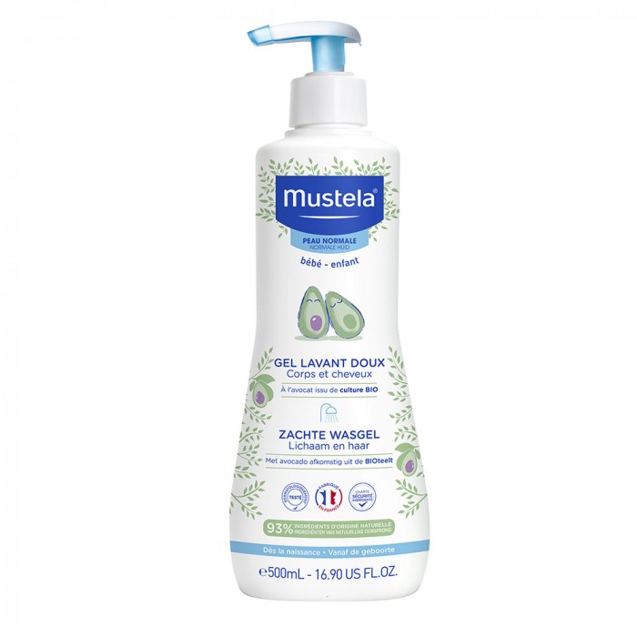 Mustela Gel de Curatare Delicat Par si Corp 500ml