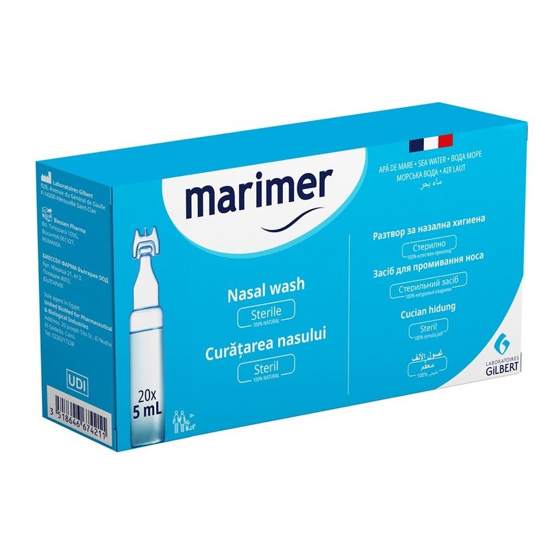 Marimer Izotonic Curatarea Nasului 5ml x 20fi Gilbert