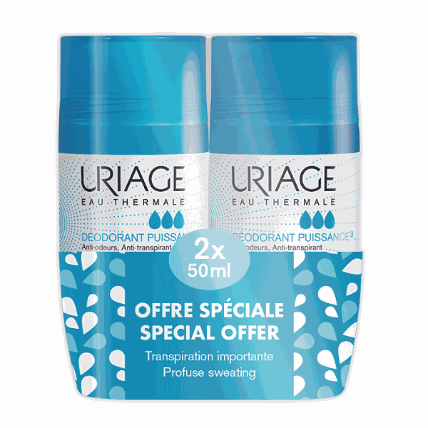 Uriage Deo Roll On Antiperspirant 24h 50ml Pachet 1+1