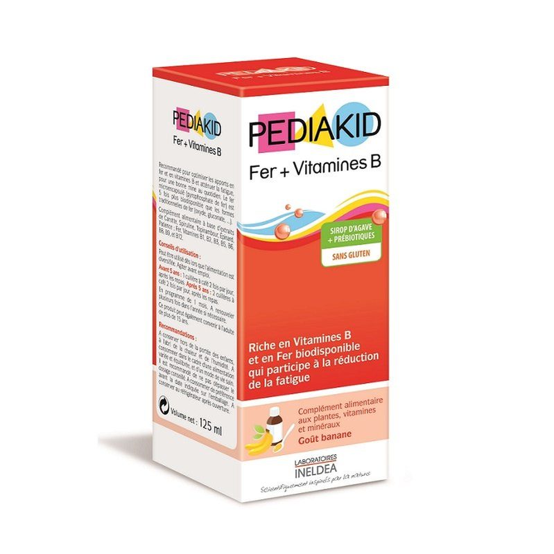 Pediakid Sirop Fier + Vitamine B Banane 125ml