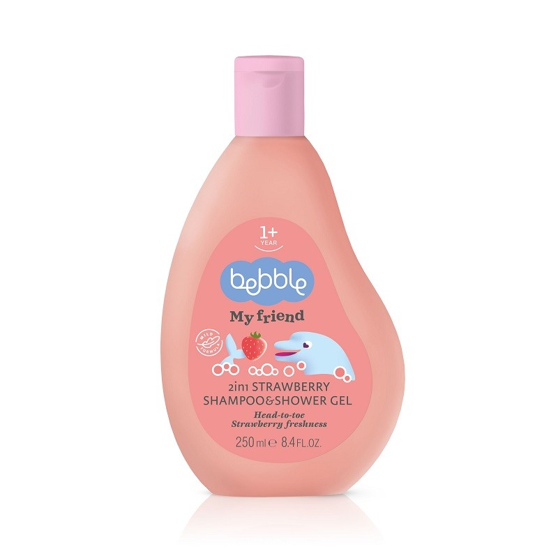 Bebble Sampon si Gel 2in1 Capsuna My Friend 250ml