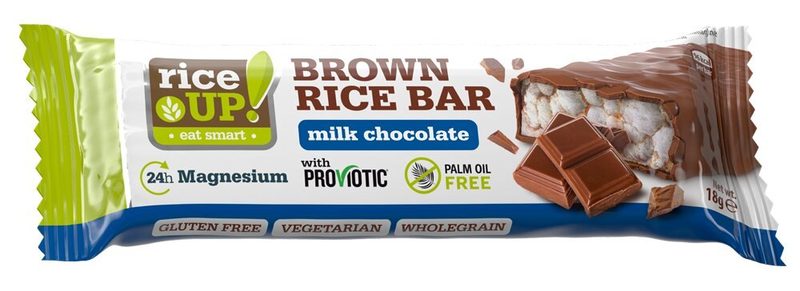 RiceUp Baton Orez Ciocolata cu Lapte 18g