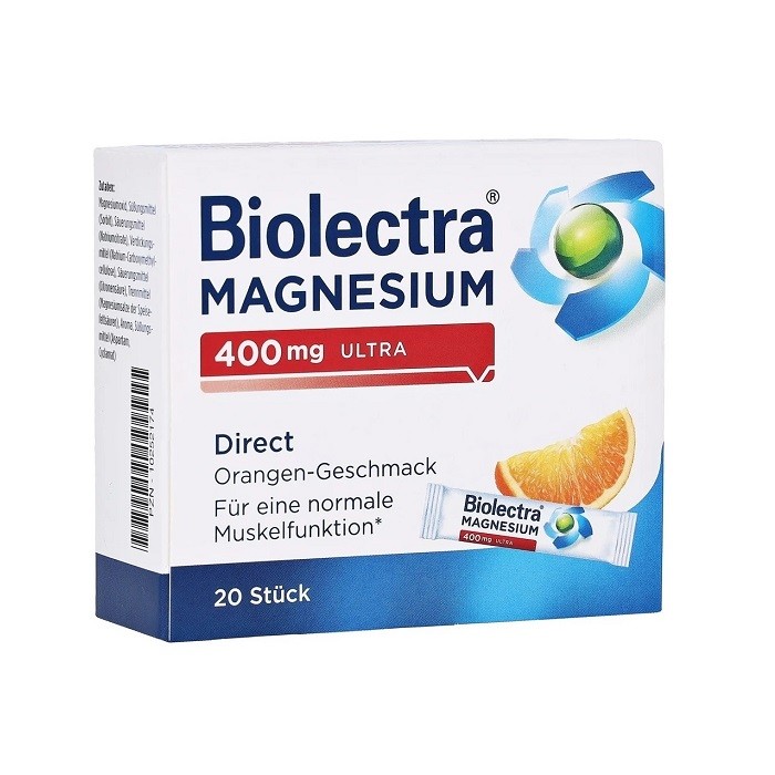 Biolectra Magnesium Ultra Direct Portocale 400mg x 20plic Vedra