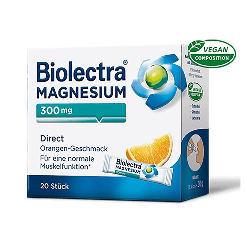 Biolectra Magnesium Direct Orange 300mg x 20plic Vedra