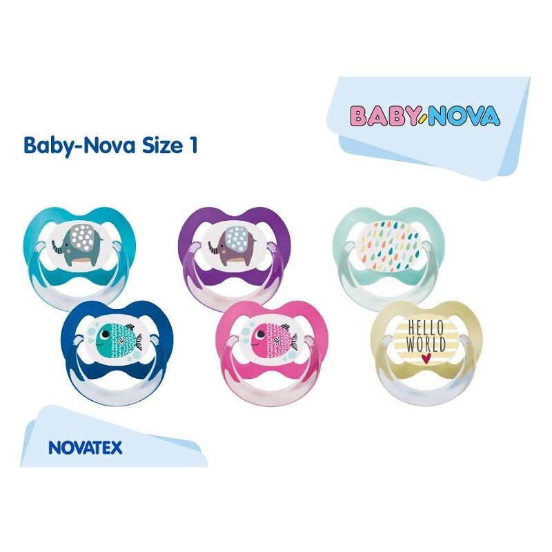 Baby Nova 20004 Suzete Orto Decorata Multicolora Talia 1+Steribox