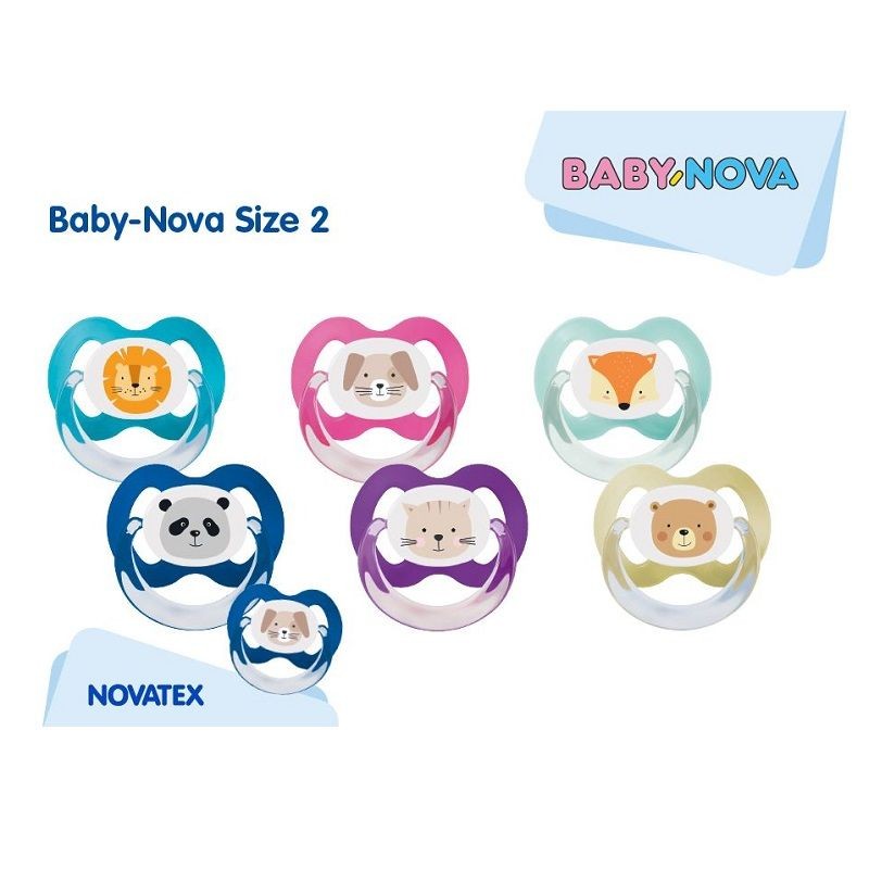 Baby Nova 20005 Suzete Orto Decorata Multicolora Talia 2+Steribox
