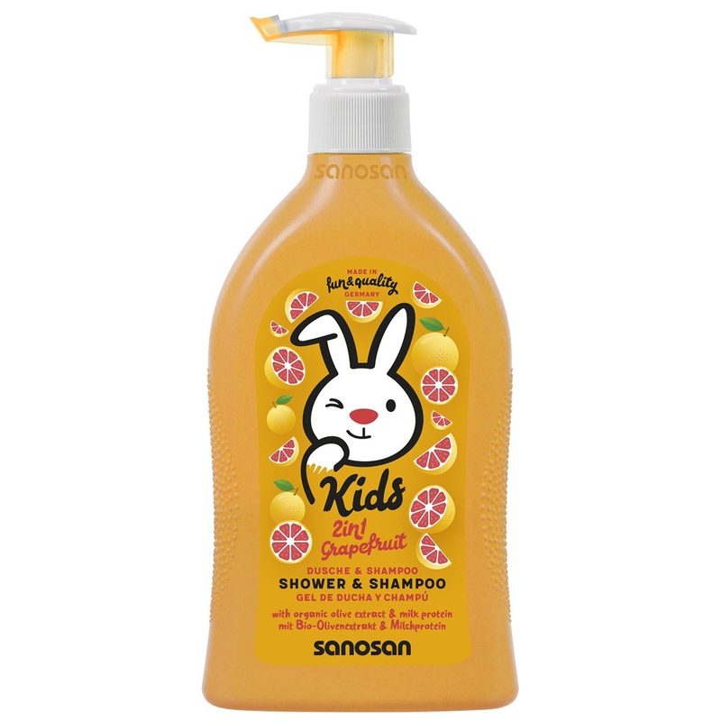 Sanosan Kids 2in1 Gel de Dus Sampon Grapefruit 400ml