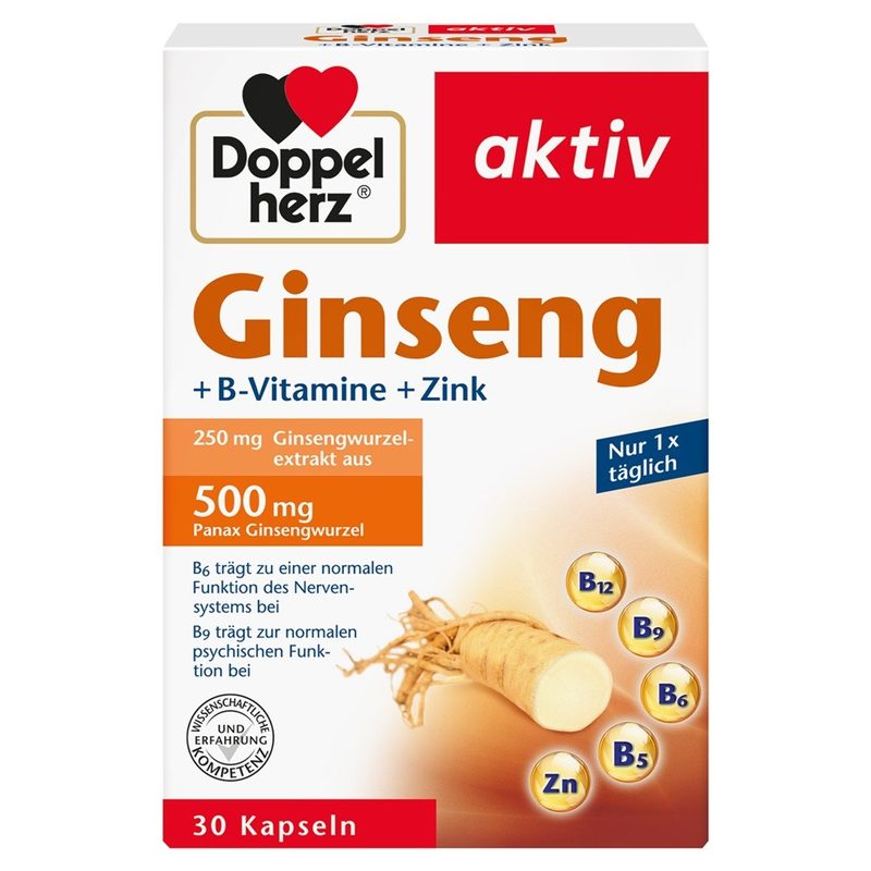Doppelherz Aktiv Ginseng+Vitamine B+Zinc x 30cps