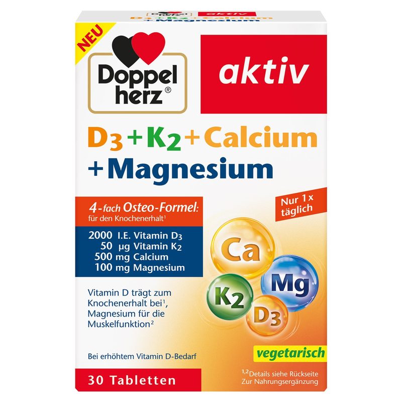 Doppelherz Aktiv D3+K2+Calciu+Mg x 30cpr