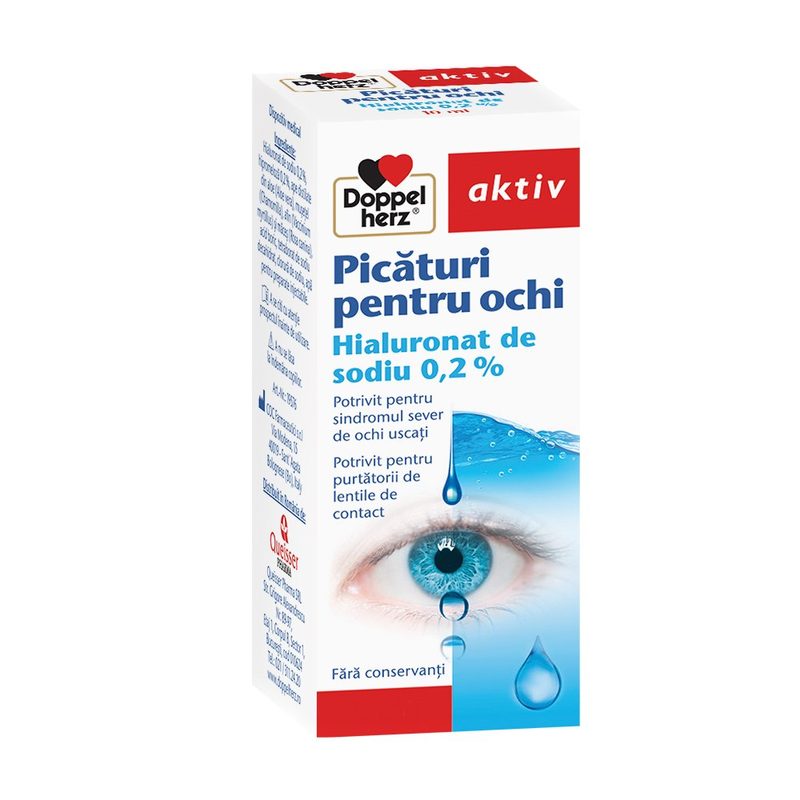 Doppelherz Aktiv Picaturi pt Ochi Hialuronat de Sodiu 0.2% x 10ml