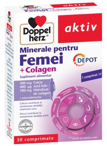 Doppelherz Aktiv Minerale pt Femei+Colagen Depot x 30cpr