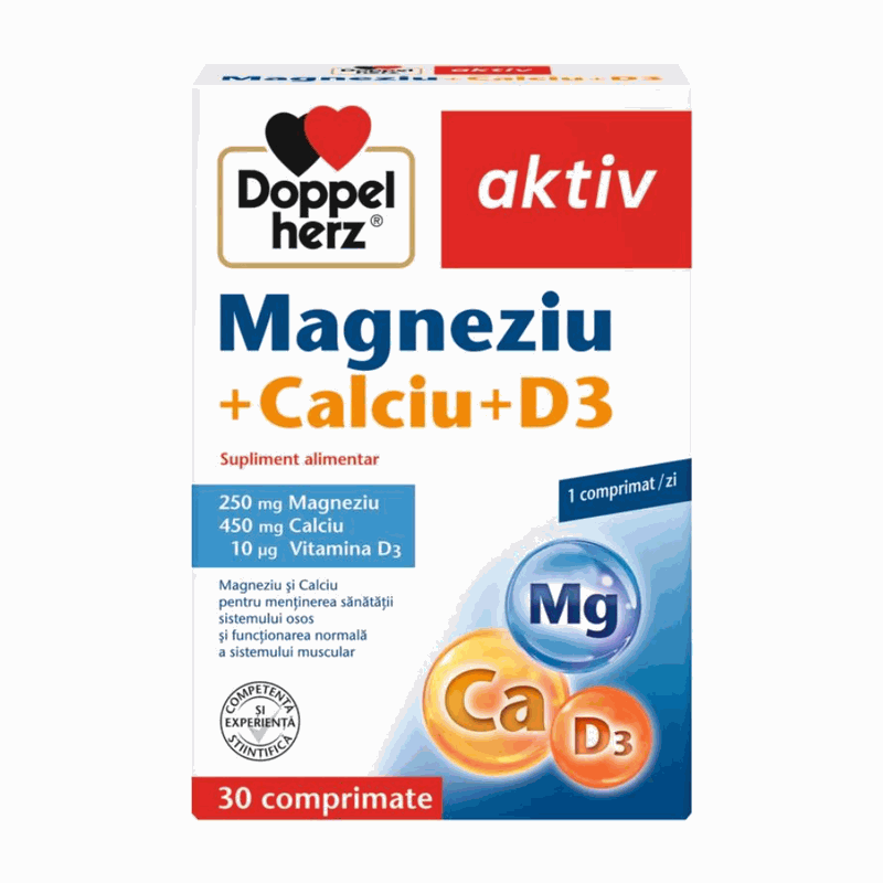 Doppelherz Aktiv Magneziu+Calciu+D3 x 30cpr