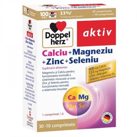 Doppelherz Aktiv Calciu+Mg+Zn+Se x 30+10cpr