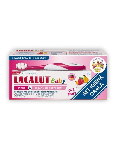 Lacalut Pasta de Dinti Baby 0-2a 55ml + Periuta
