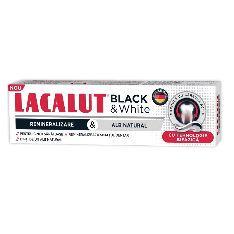 Lacalut Pasta de Dinti Black&White 75ml