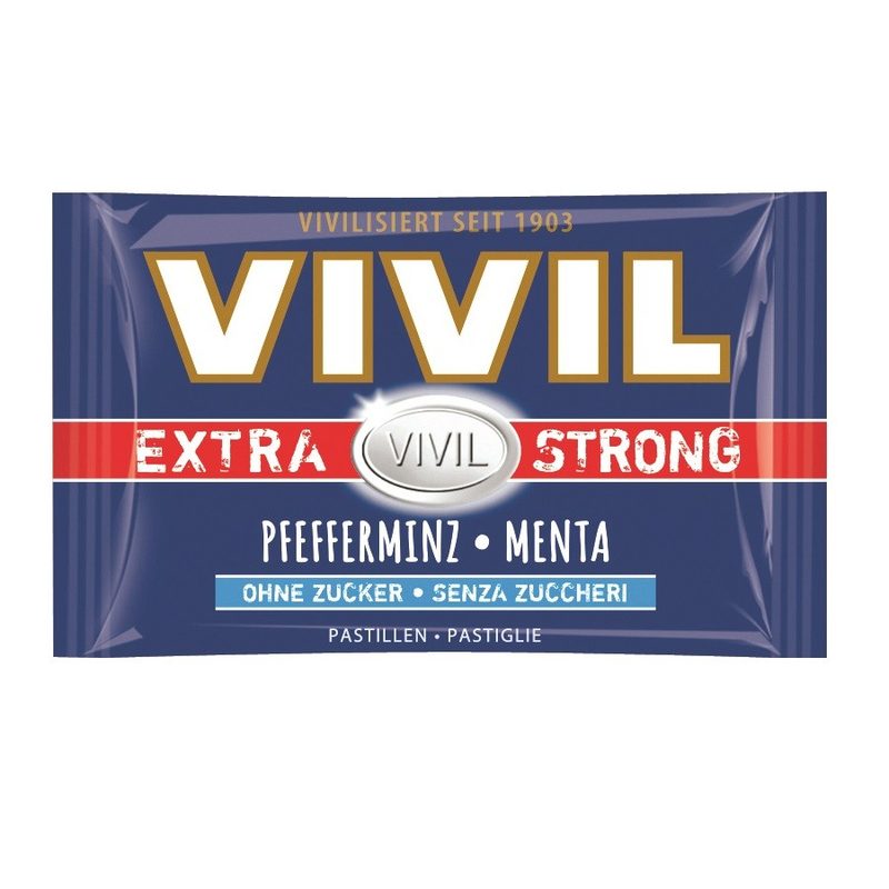 Vivil Bomboane cu Menta Naturala fara Zahar Extra Strong 25g
