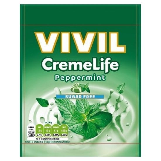 Vivil Bomboane fara Zahar cu Vanilie si Menta 60g