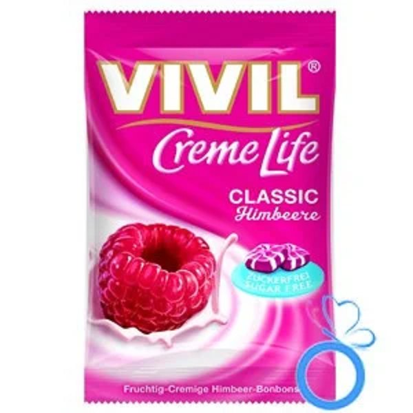 Vivil Bomboane Creme Life Classic Zmeura fara Zahar 90g