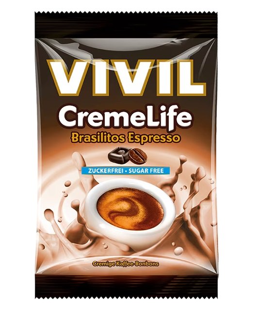 Vivil Bomboane fara Zahar cu Aroma de Cafea Brasilitos Espresso 90g