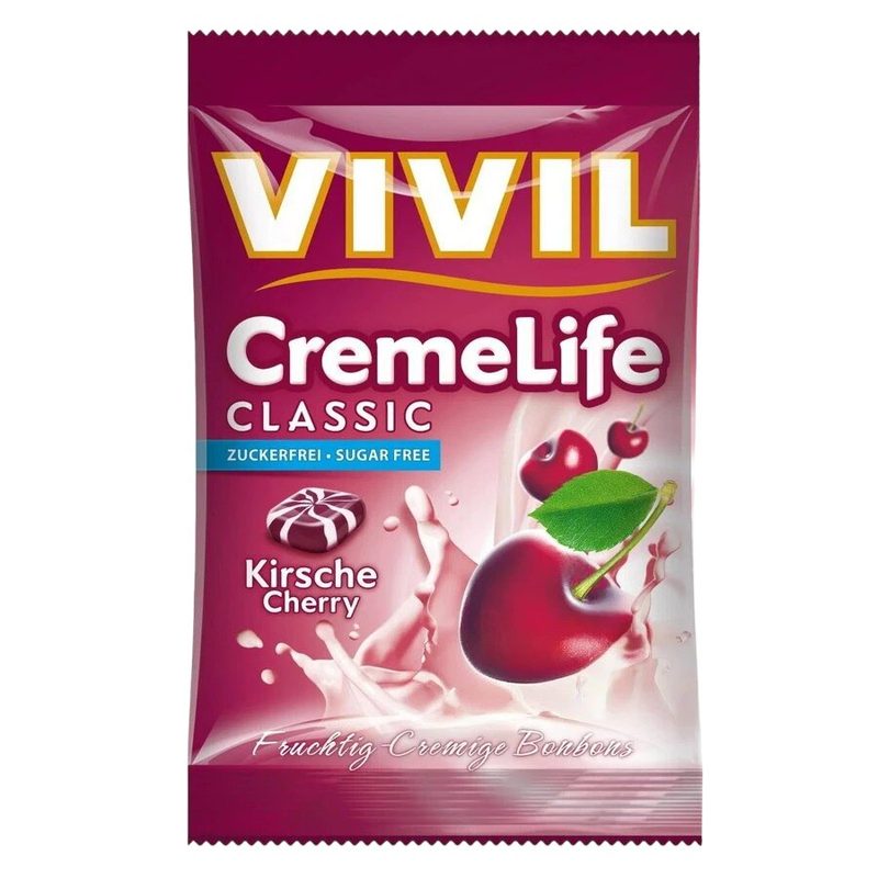 Vivil Bomboane Creme Life Cirese fara Zahar 90g