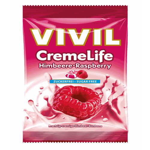Vivil Bomboane Creme Life Classic Zmeura fara Zahar 110g
