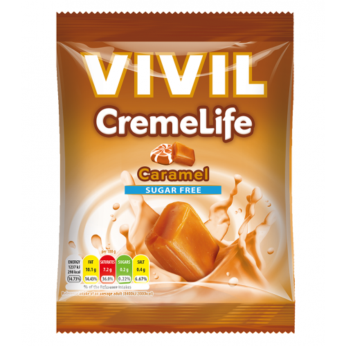 Vivil Bomboane fara Zahar cu Aroma de Caramel 110g