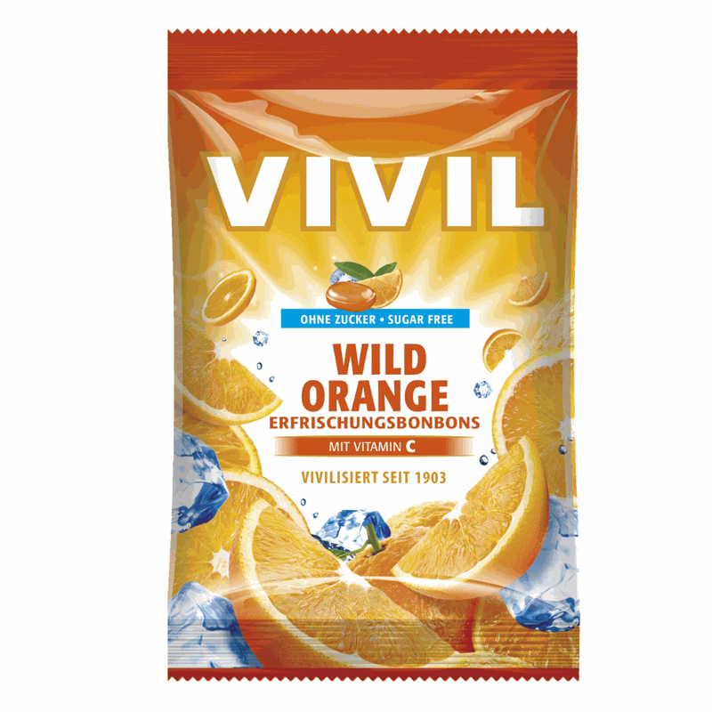 Vivil Bomboane fara Zahar cu Portocala Salbatica cu Vitamina C 60g