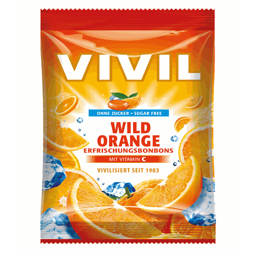 Vivil Bomboane fara Zahar cu Portocala Salbatica cu Vitamina C 80g