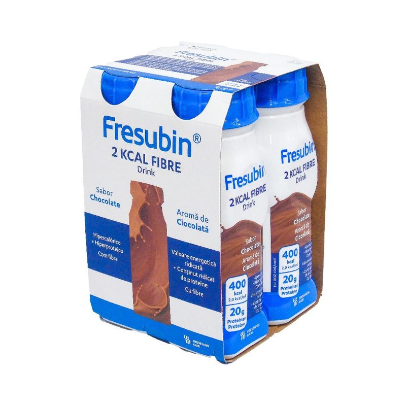 Fresubin 2 Kcal Fibre Drink Easybottle Ciocolata 200ml x 4fl Fresenius Kabi