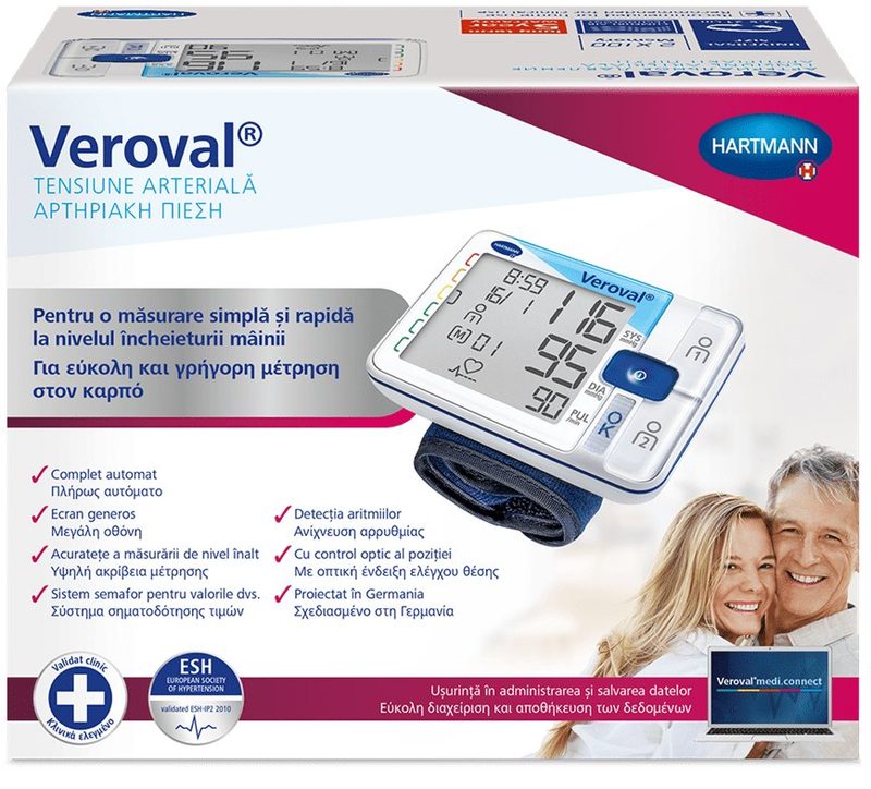Hartmann Veroval Tensiometru Complet Automat Incheietura+Taxa Verde 0,75+TVA