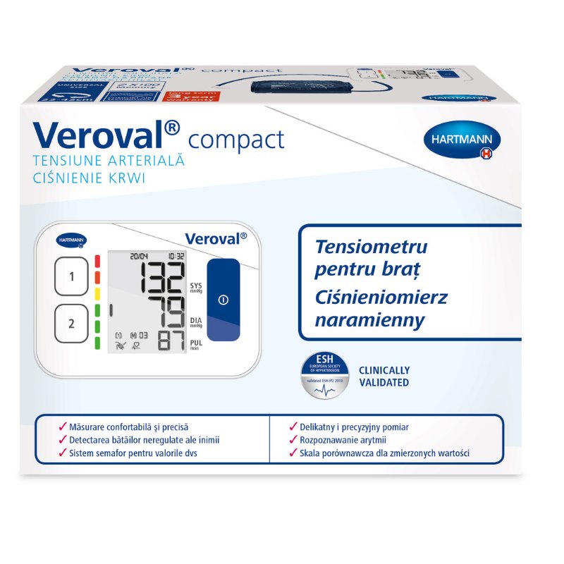Hartmann Veroval Tensiometru Digital de Brat Veroval Compact (925424)+Taxa Verde 0,75+TVA