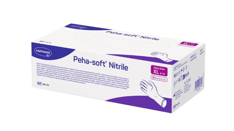 Hartmann Peha-Soft Manusi Nitril XL Nepudrate Albastre x 90buc